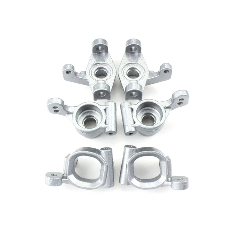 6Pcs Metal Front Rear Wheel Seat Steering Cup C Hub Carrier For Wltoys 144001 144002 1/14 RC Car Spare Parts Accessories