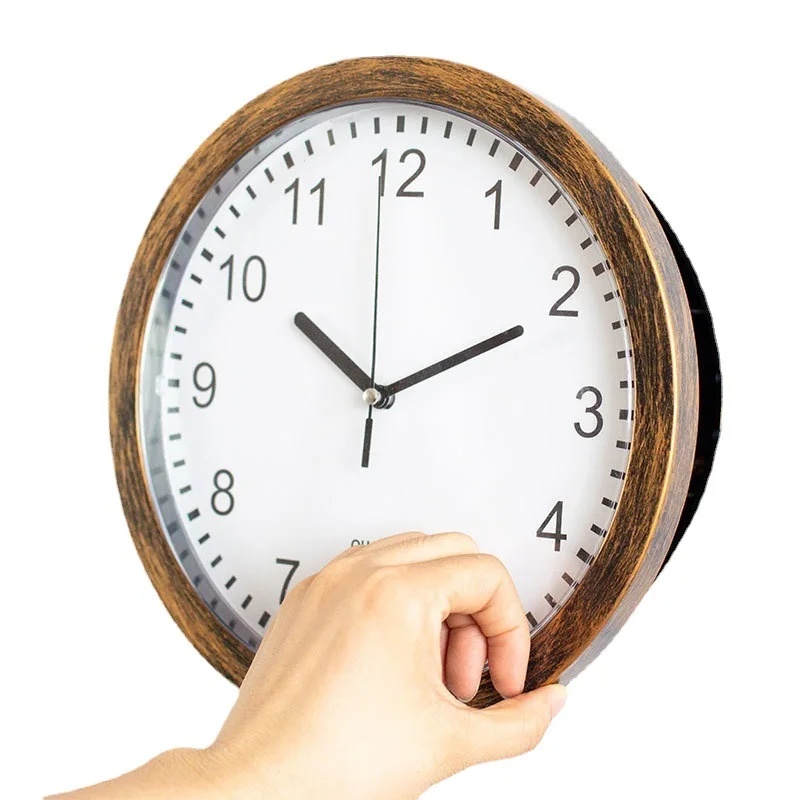Hidden Wall Clock Storage Box Round Secret Compartment Wall Clock Jewelry Watch Money Storage Organizer Home Wall Decor Gift
