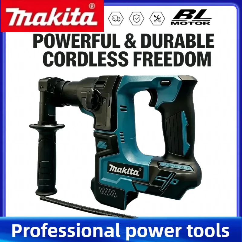 Furadeira Elétrica Sem Fio Makita HR140D, Martelo Sem Escovas, Ferramentas Portáteis para Decoração Doméstica e Perfuração de Paredes 18V