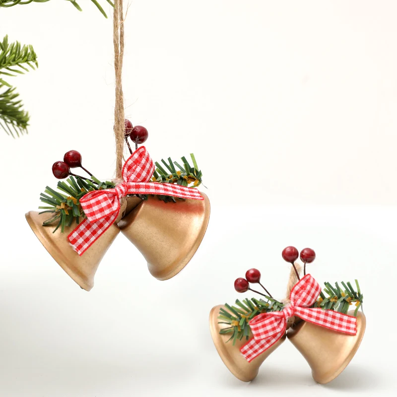 Christmas Tree Hanging Ornaments, Metal Bell, Home Decorations, Window Decorations