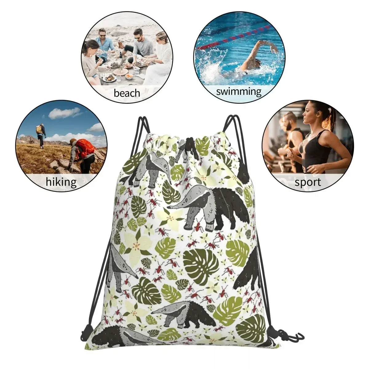 Anteater-Sac à dos de proximité portable, sacs à ficelle de proximité, sac de sport de poche Bundle, sac à livres pour voyage et école, mode