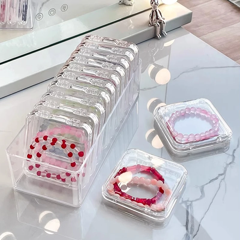 Clear Acrylic Jewelry Box Bracelet Storage Box Jewel Protection Case Jewelry Display Box Pendant Bracelet Ornament Organizer Box