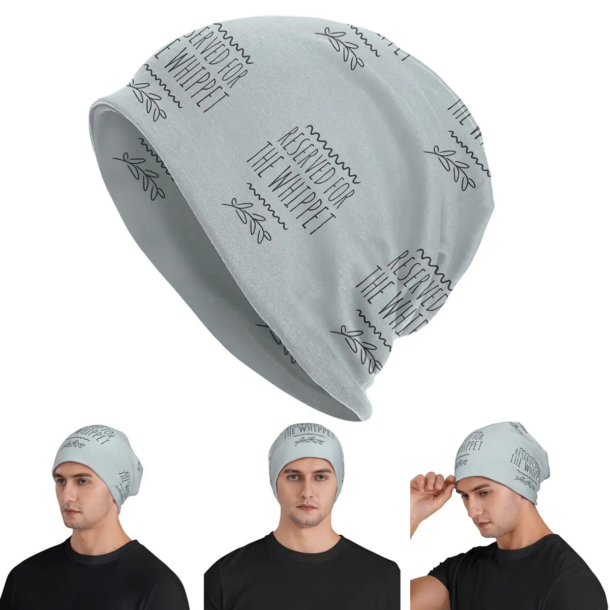 Reserved For The Whippet Warm Knitted Cap Hip Hop Bonnet Hat Autumn Winter Outdoor Beanies Hats for Men Women Adult