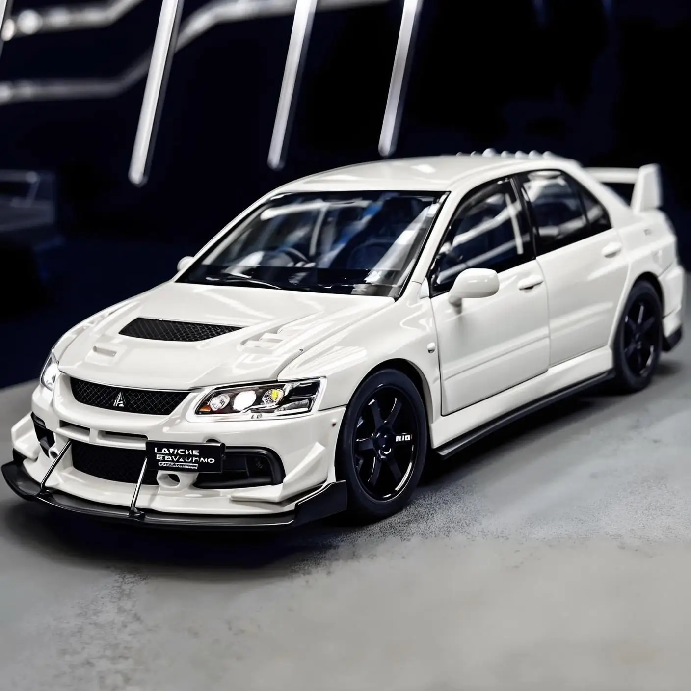 JDM 1:32 Mitsubishi Lancer Evolution noveno Super Racing aleación de Metal modelo de coche fundido a presión colección al aire libre Hobby Boutique regalo niño
