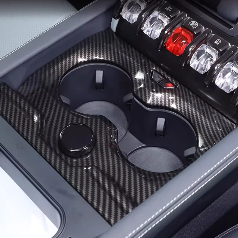 

Для BYD Shark 6 Formula Leopard 5 2024, аксессуары из углеродного волокна, чашка для воды, панель переключения передач, наклейки, чехлы, аксессуары для салона автомобиля