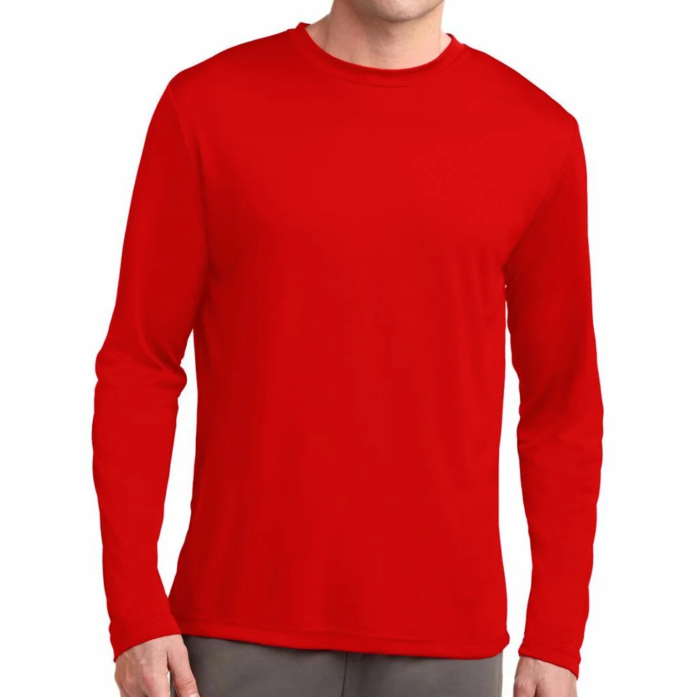 Ropa de trabajo básica para hombre, camisetas deportivas para caminar al aire libre, correr, parejas, camisas de manga larga en blanco/rojo/negro/azul/amarillo