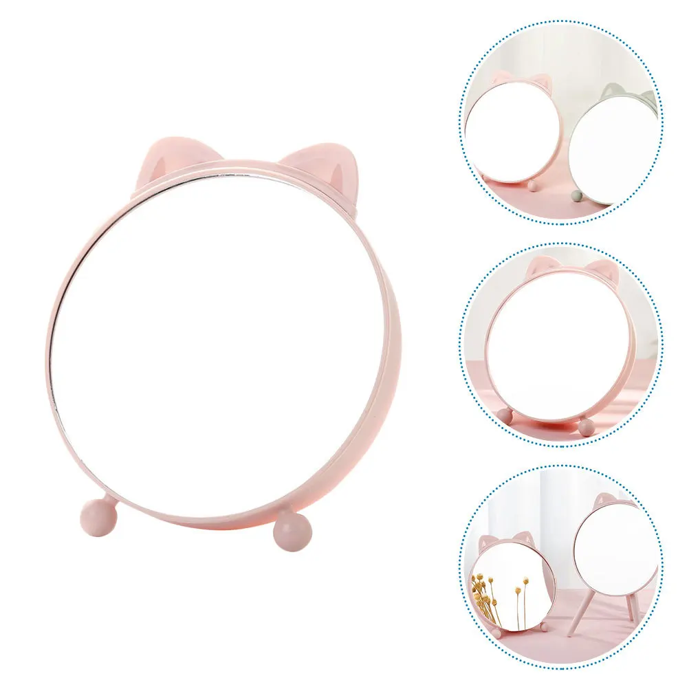 Hochwertiger Schreibtischspiegel, einzigartiger Geschmack, stabiler Ständer, langlebiges Make-up-Zubehör, geeignet für verschiedene Wohneinstellungen