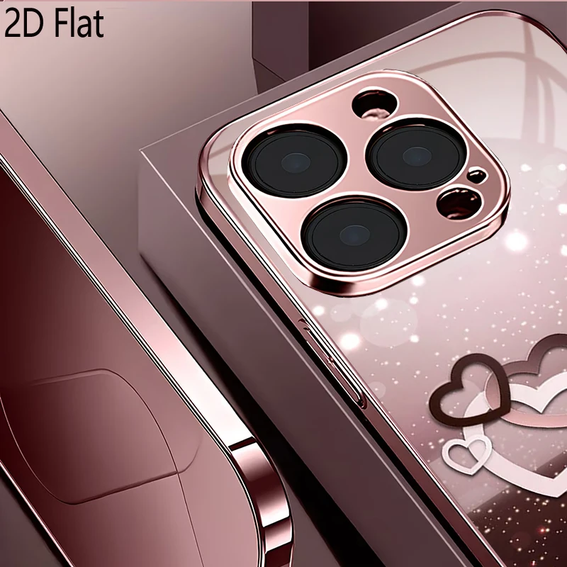 Heart-shaped light  2DFlat For iPhone17 18 16 15 14 13 12 11 Pro Max XS XR 8 7Plus Phone Cover Shockproof Protective Back Cover view 4