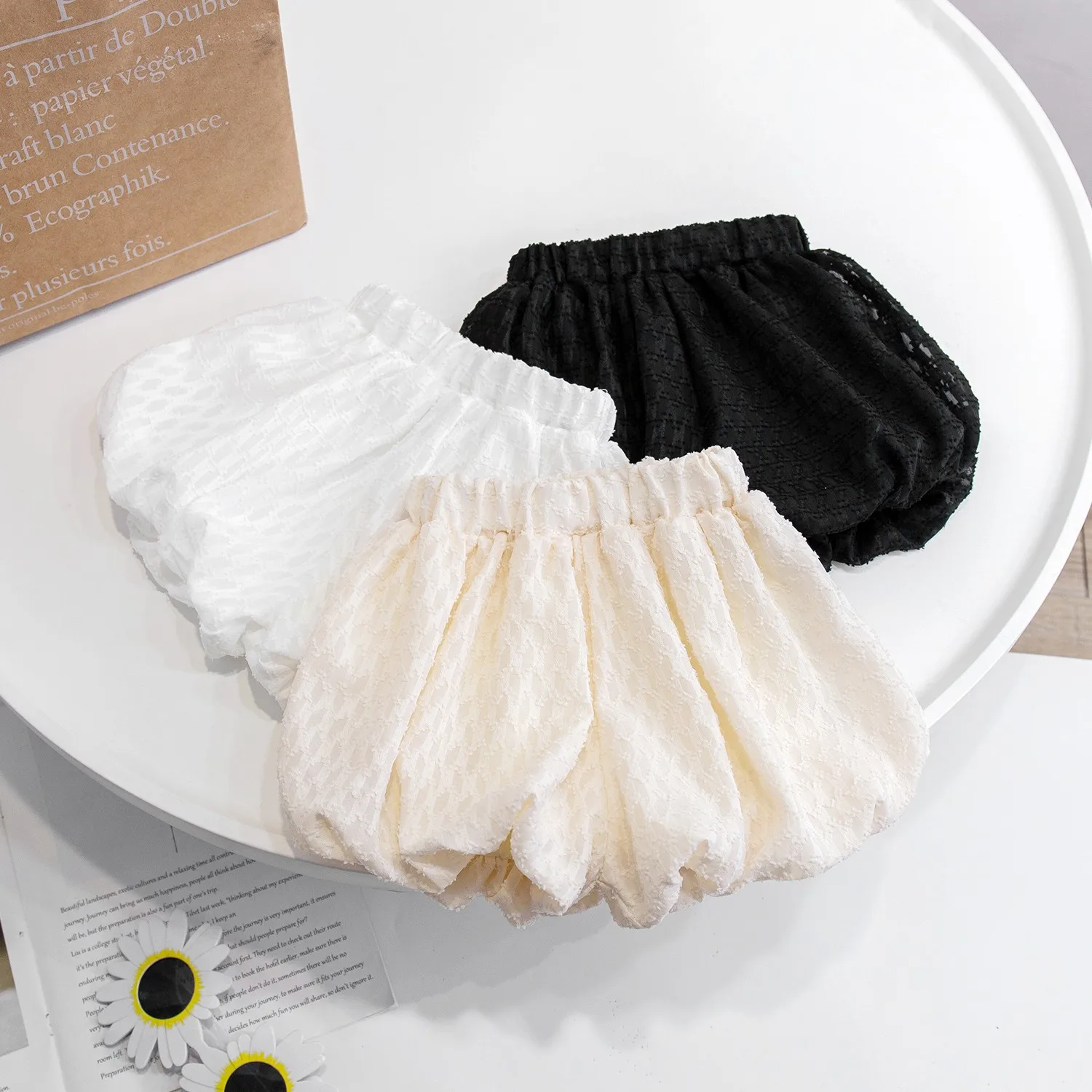 Girls' Summer Shorts 2026 New Baby Cute Bubble Lantern Short Pants Children's Korean Style Versatile Dance Hotpants