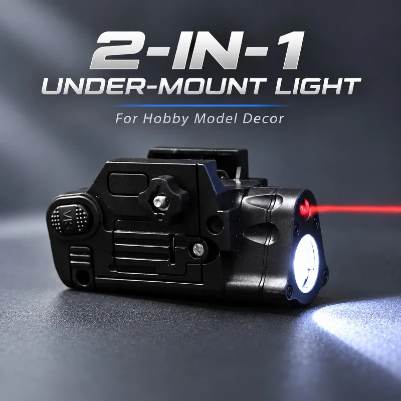 Plastic Dual‑function Model Light Kit, Integrated Beam Indicator & Bright Torch for Rail‑fit Hobby Parts