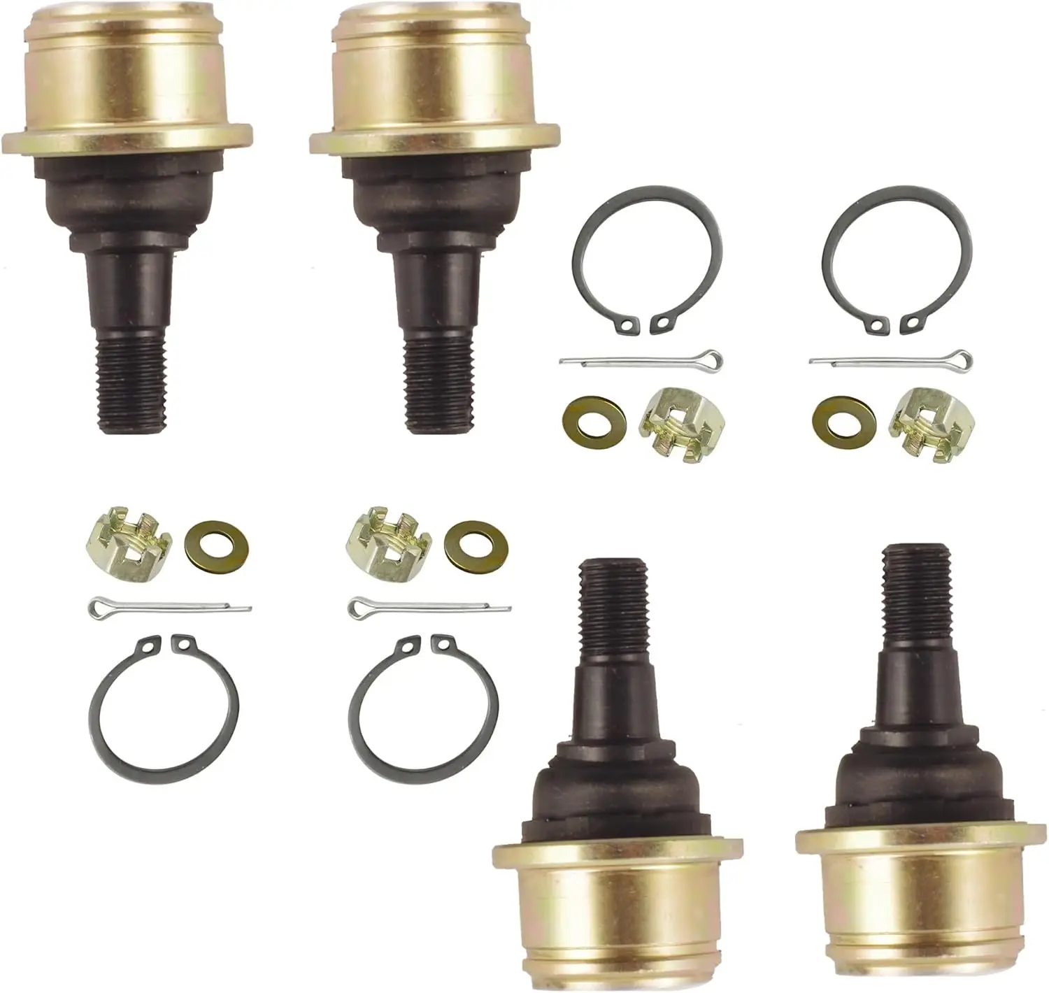 Upper & Lower Ball Joints Compatible for Yamaha 350 Rhino YXR700 2008-2013 Rhino 660 YXR660 2004-2007 4PCS replace 37S-23549-01