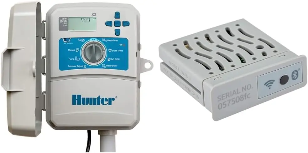 Hunter Industries Hydrawise X2 14-Station Outdoor-Bewässerungsregler und Wand-WLAN-Modulpaket