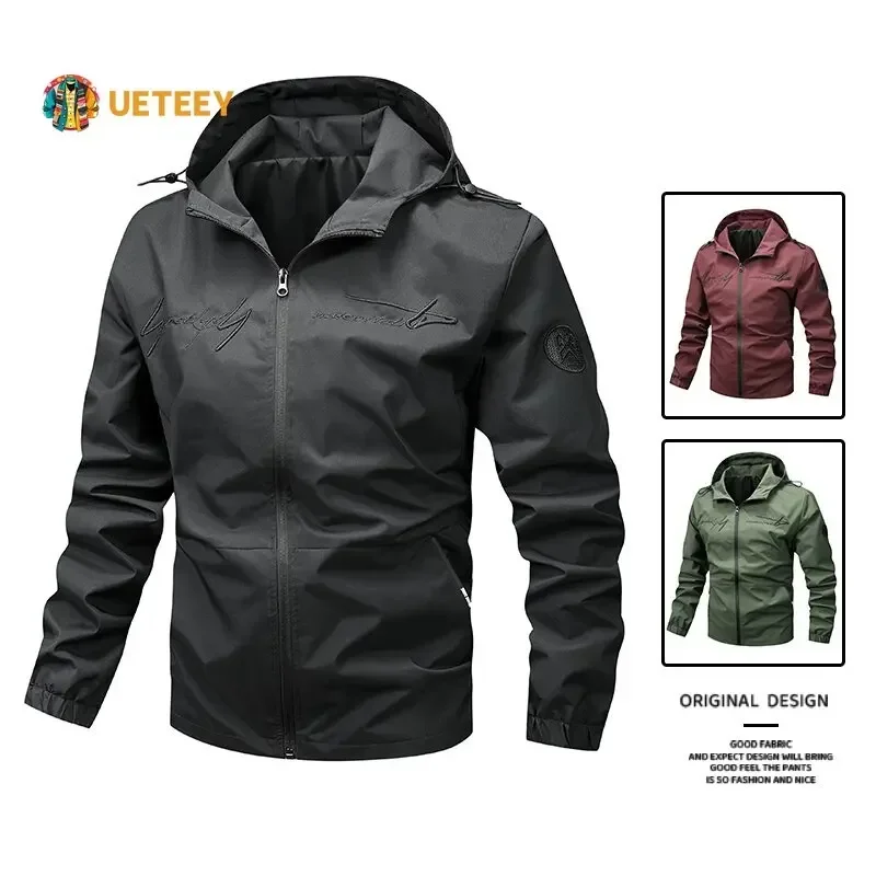 Spring Autumn Mens Jacket Windproof Waterproof Hiking Windbreaker Man Military Tactical Hunting Jackets Casual Outdoor Male Coat