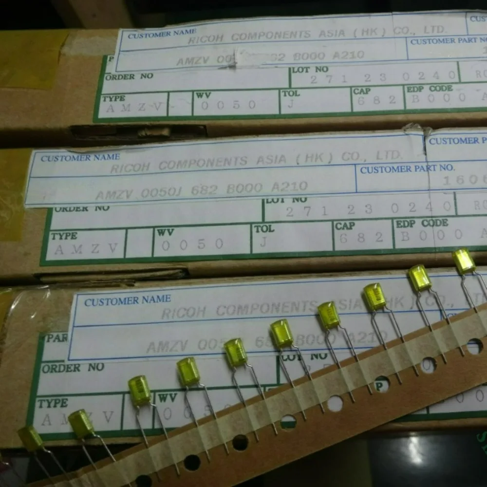 20pcs/lot NIS 0.0068uf 50V 6.8nf 6800pf 6n8 682 J Brand New 5mm Audiophile-Grade Film Capacitor AMCS / AMZV