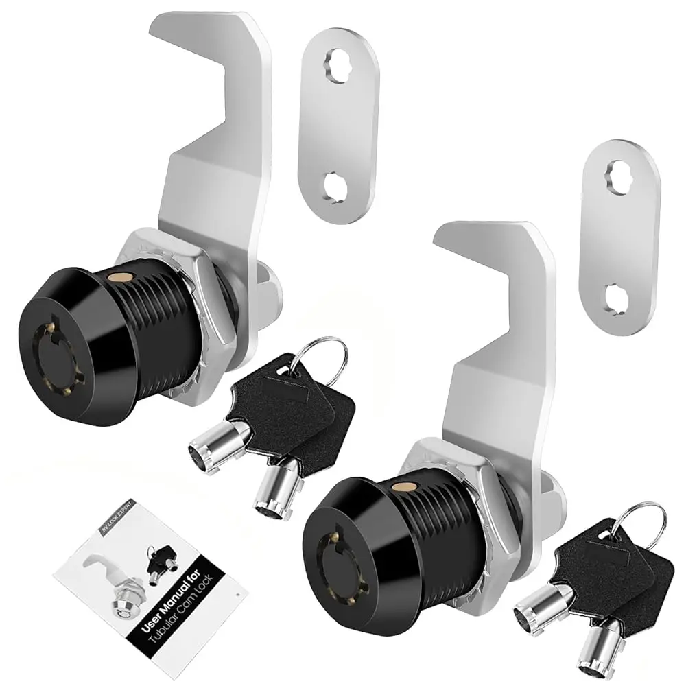 

Bla Toolbox Lo With Keys, Cabinet Locks Keyed Alike, Hook Cam, Tubular Cam Lock, Tool Box Lo With Manual, Z Alloy (5/8 H 2
