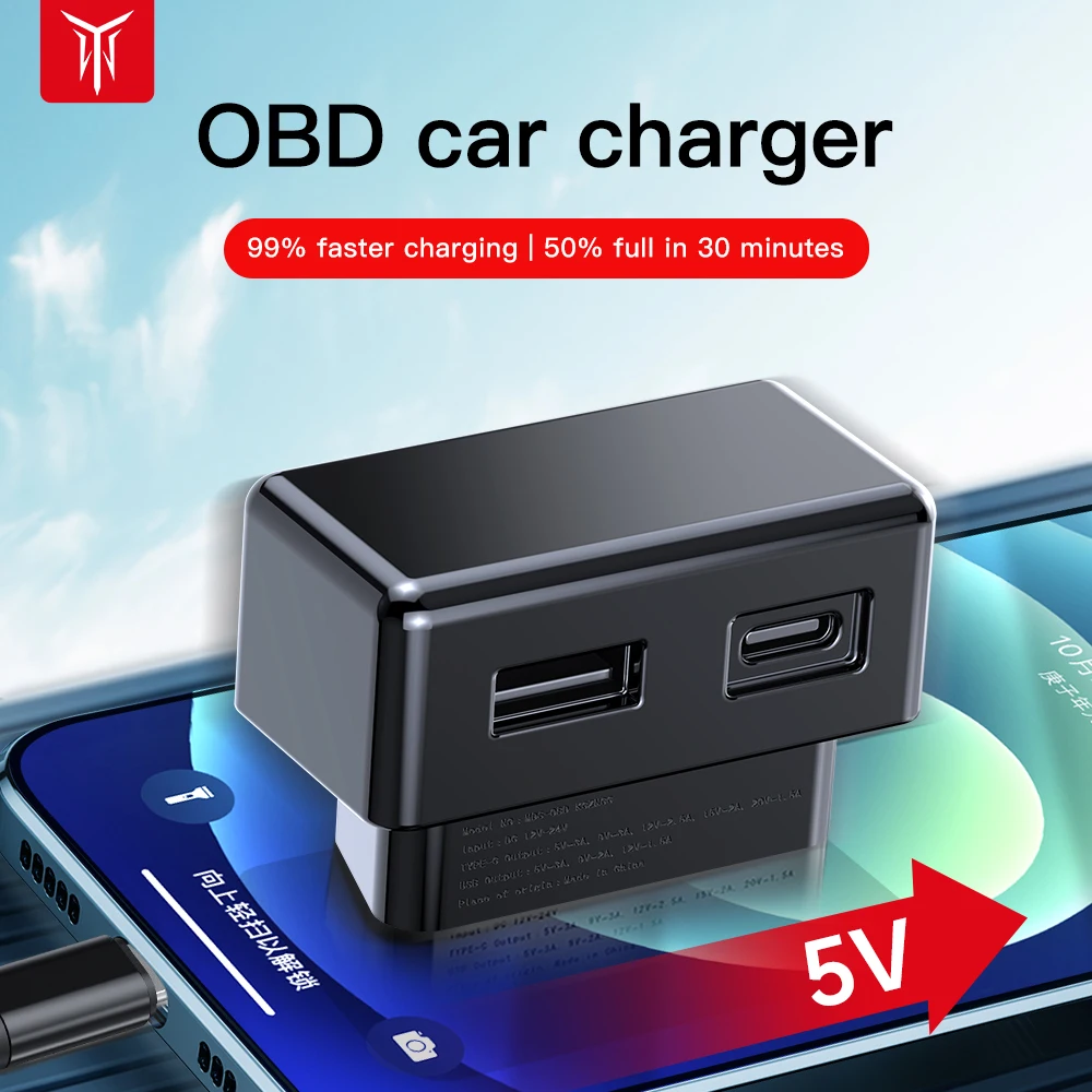 YZ For Tesla Model 3 Model Y X S OBD Adapter Charging For Tesla Car Model3 ModelY obd2 Splitter Charger Adapters Accessories