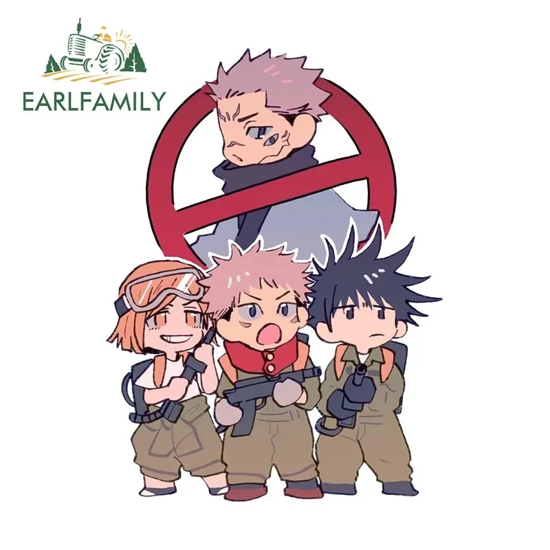 EARLFAMILY 13 cm x 9,7 cm für Anime, interessante Autoaufkleber, Okklusion, Kratzaufkleber, Autotürschutz, kreative Wohnwagen-Aufkleber