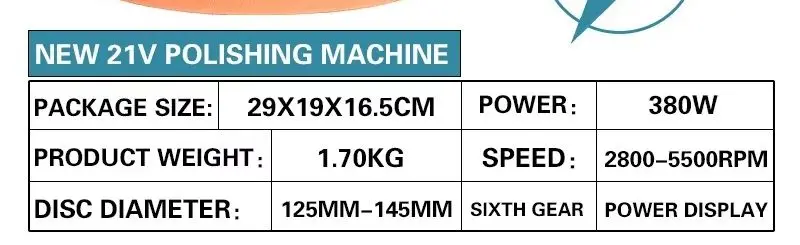 Durable Lithium Battery Car Polishing Machine, Waxing Glaze Sealing Cleaning Grinding Machine