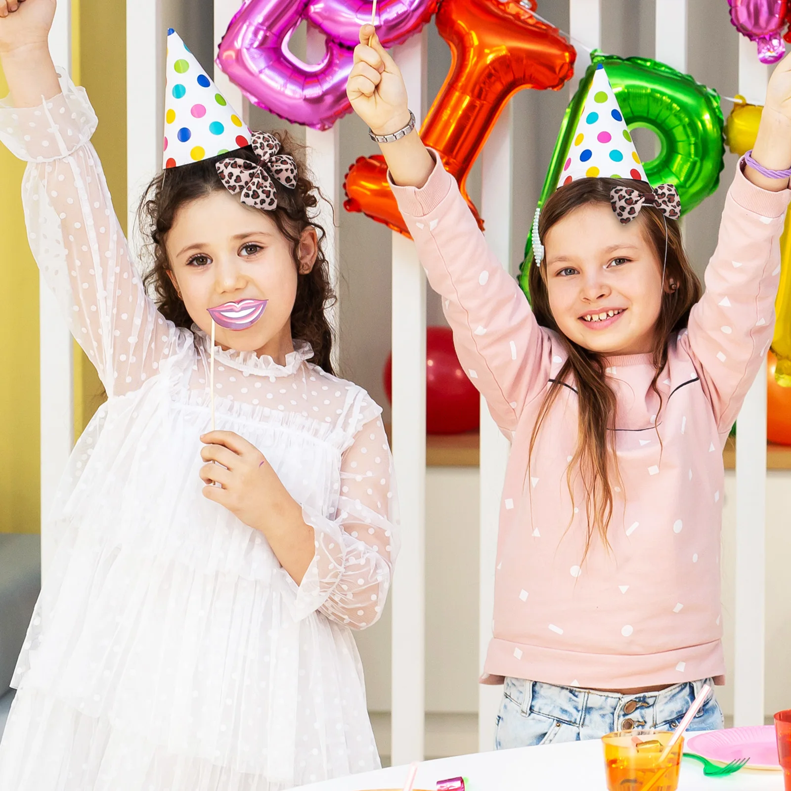 

4 pcs Leopard Print Baby Bowknot Clip Accessories Multiple Sizes Safe Comfortable Easy To Use Decorations Kids Leopard Bow Clips