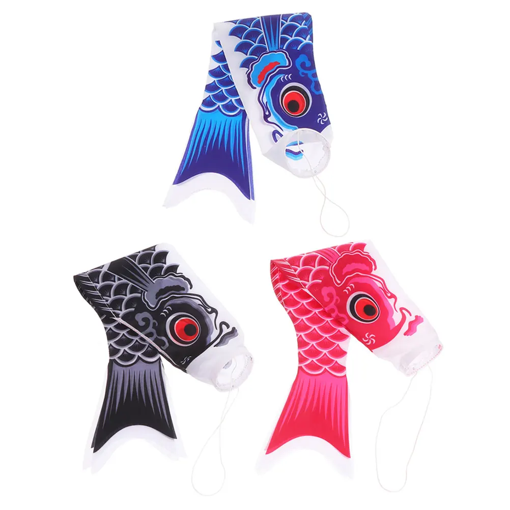 

3pcs Japanese Carp Windsocks 55cm Colorful Hanging Yard Garden Outdoor Durable Flags Decorative Streamer Party