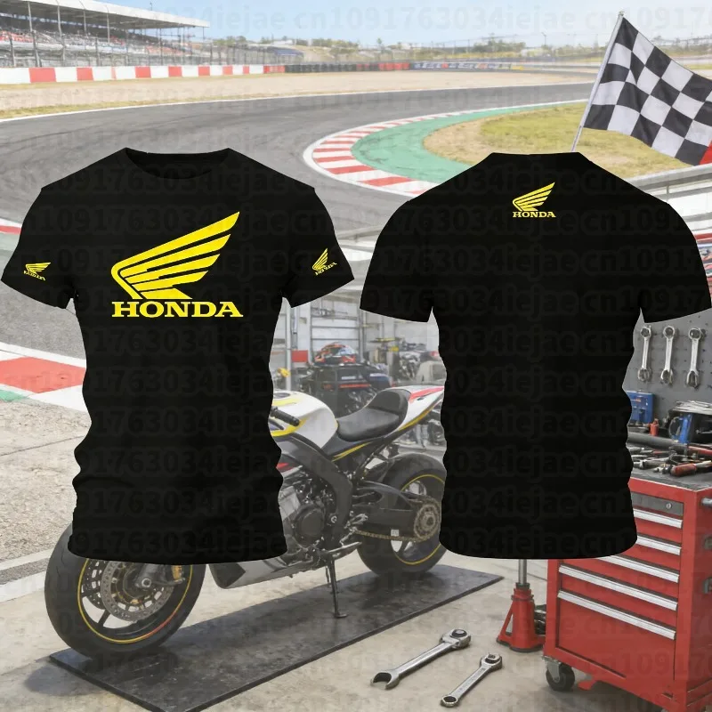 

Honda 2026 New Hot Summer Cotton Honda Print Comfortable Soft Loose Skin-friendly Summer Motorcycle Racing Men's T-shirt