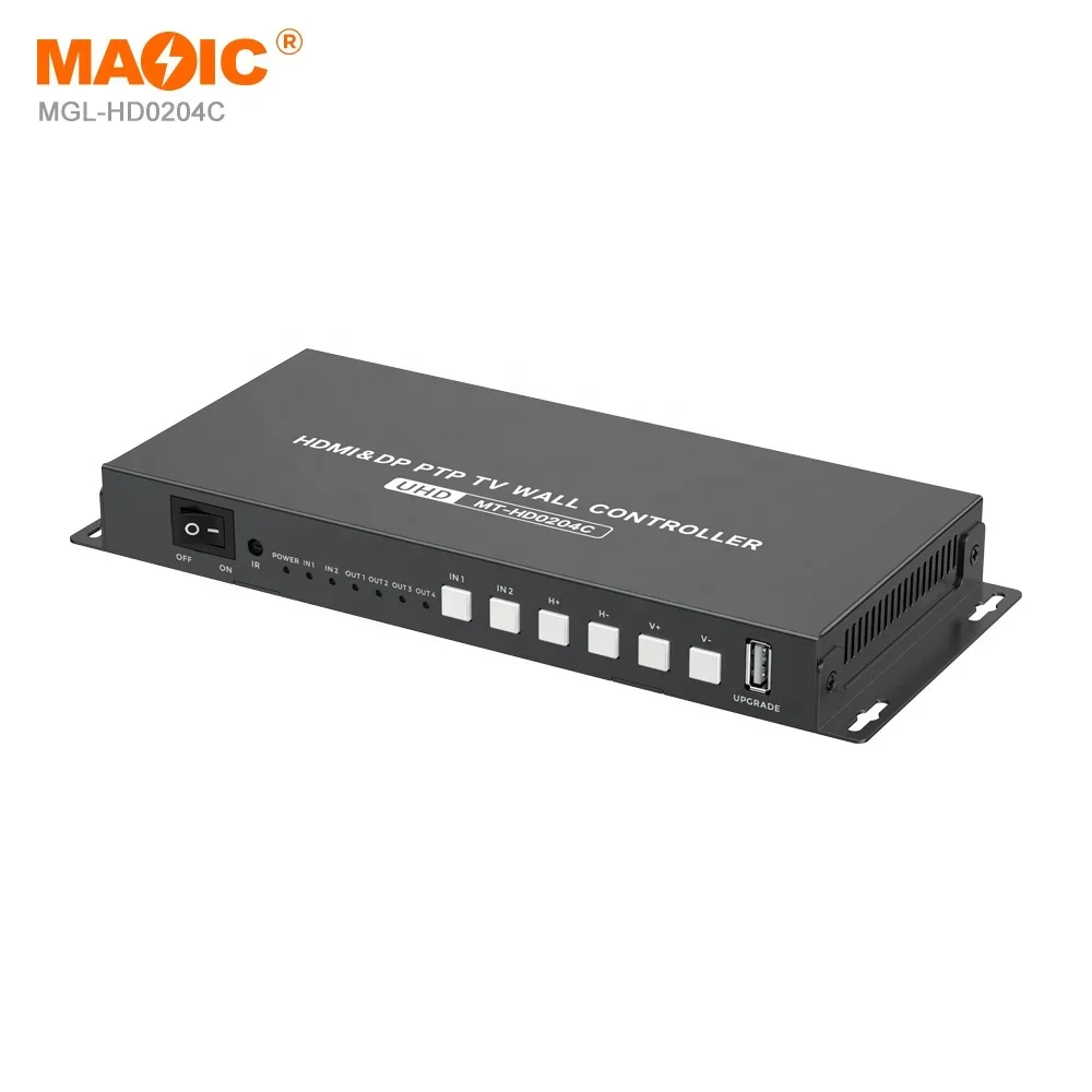 8K 30Hz HDMI Splitter HDMI DP PTP TV Wall Controller Splicer 2x4 Hdmi Video Wall Splicer พร้อม Ir สําหรับจอภาพ Multiviewer