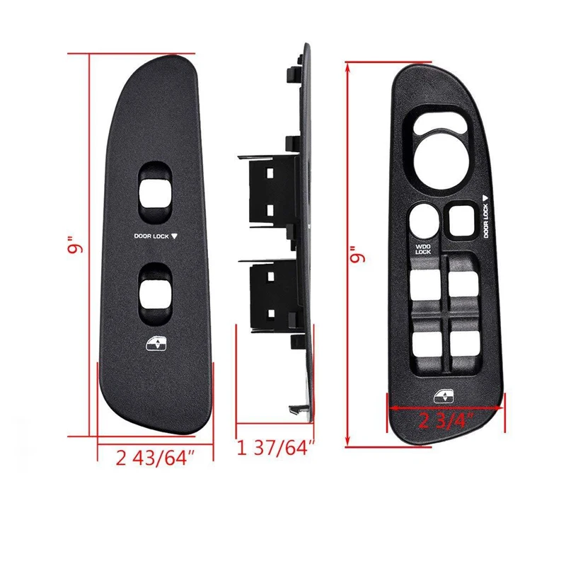 Rhyming Door Window Switch Bezel Panel Cover Fit For 2002-2005 Dodge Ram 1500 2500 Car Accessories 5HZ71XDVAE 5HZ72XDVAC LHD