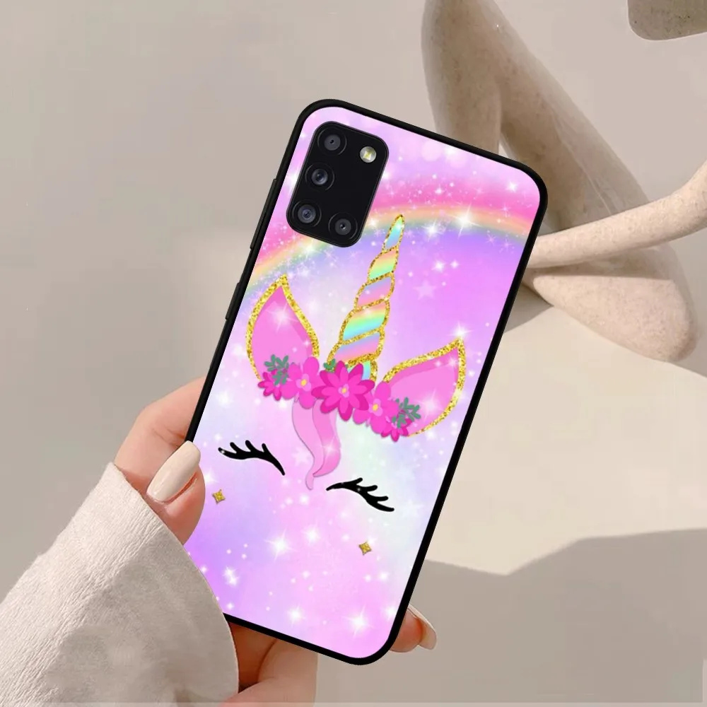 Pink Unicorn Rainbow Phone Case For Samsung A 10 11 12 13 20 21 22 30 31 32 40 51 52 53 70 71 72 73 91 13 shell