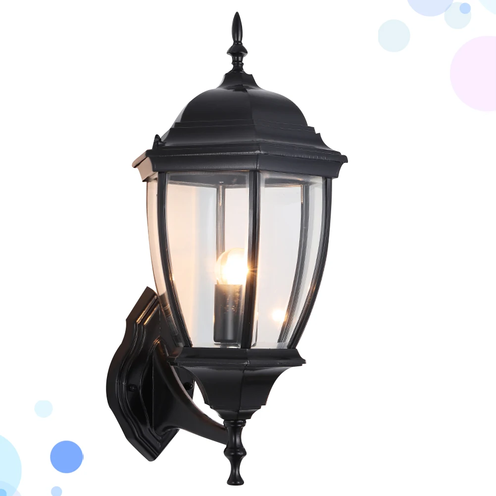 

1Pcs Waterproof Outdoor Wall Lamp Black Vintage Hexagonal LED Light Energy Saving for Yard Corridor Garden Decor