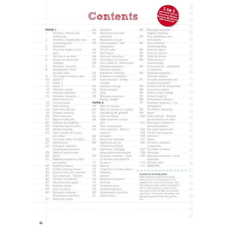 دليل مراجعة Pearson REVISE AQA GCSE للكيمياء أعلى مراجعة بما في ذلك مراجعة عبر الإنترنت والمسابقات للامتحانات 2025 و2026 9781292131283