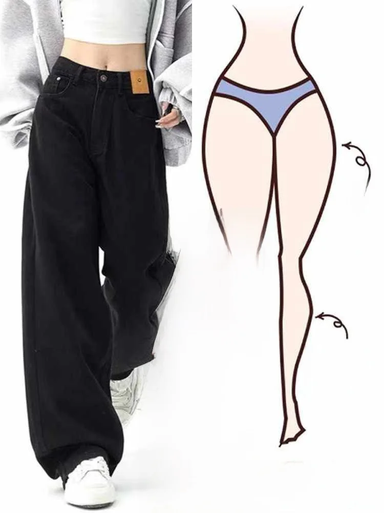 

Американские джинсы с высокой талией, на флисовой подкладке, прямого кроя, женские, осенне-зимние, больших размеров, для фигуры типа «груша», удлиненные, с эффектом коррекции фигуры.