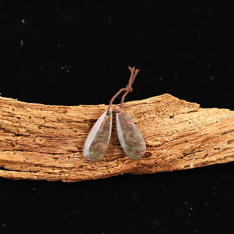 B&F Mushroom Jasper  Earring Beads for Jewelry Making, Handmade Natural stones beads, Stones for jewelry Making Supplies