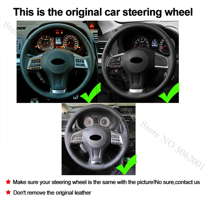 DIY Custom Microfiber Leather Car Steering Wheel Cover For Subaru Forester IV 2012-2016 2015 2014 2013 Auto Decor Accessories