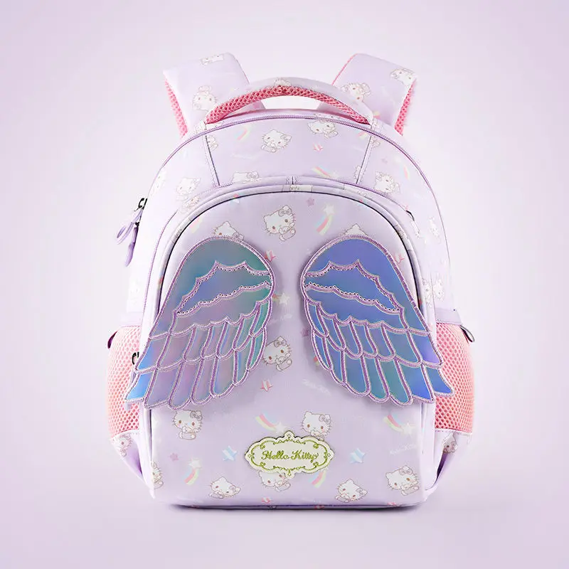 TAKARA TOMY Hello Kitty Children's New Waterproof Lightweight Adjustable School Bag Girls Sweet Winged Princess Backpack