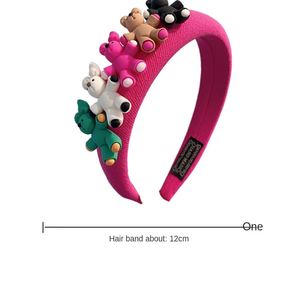 Cartoon Sponge Headbands for Washing Face Hair Accessories Rabbit Headband No-slip Twist Hair Hoop Headwear Little Pig Headband