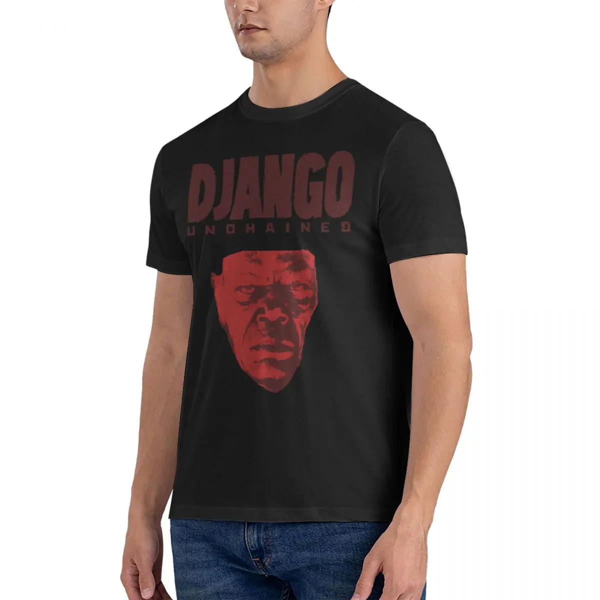 Men's Stephen T Shirts Django Unchained Pure Cotton Clothing Funny Short Sleeve Round Collar Tees Original T-Shirts