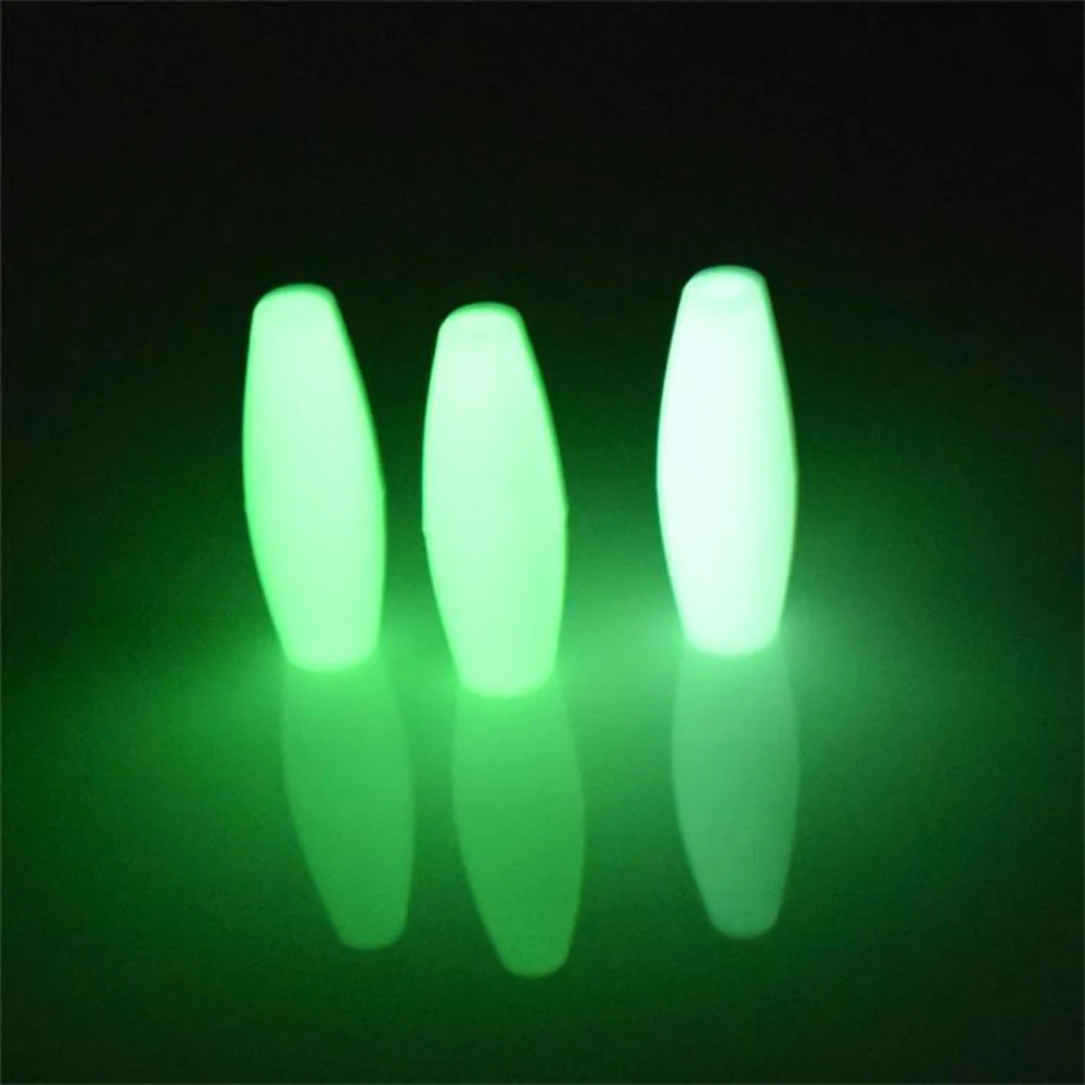 10 pcs luminous rock fishing hook tubes, fishing tool connecting tubes, fish hook accessories, night fishing sea fishing