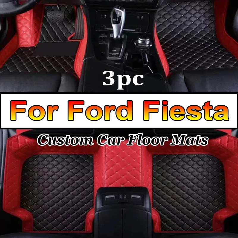 Car Floor Mats For Ford Fiesta Mk6 Mark VI Mk7 WS WT WZ 2009~2016 Anti-dirt Pads Car Carpet Non-slip Auto Rug Car Accessories