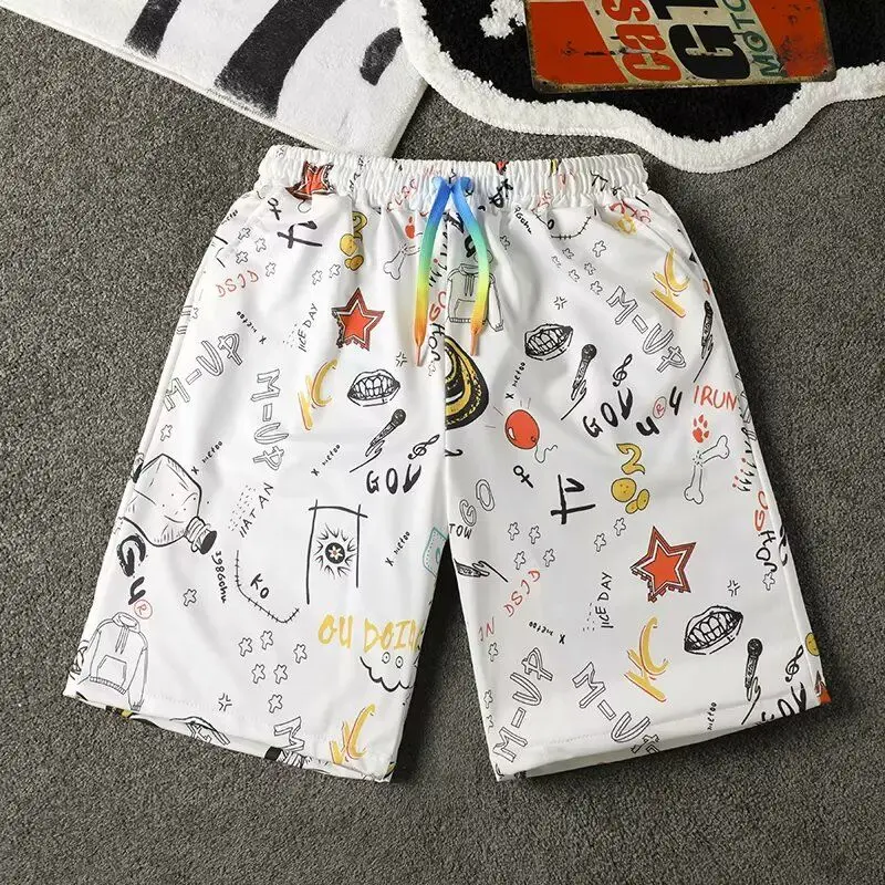 

Casual Loose Men's Short Pants Summer Fashion Brand INS Five-Quarter Length Straight Leg Sweatpants Suitable for Outdoor Wear