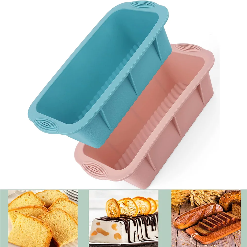 Rectangular Silicone Bread Pan Mold Toast Bread Molds Cake Trays Long Square Cake Mould Bakeware Non-stick Baking Tools