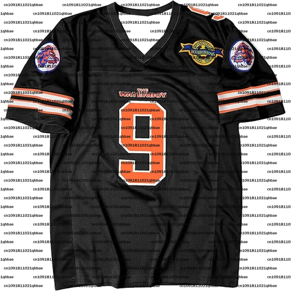 التسعينيات حار بيع حزب كرة القدم جيرسي بوبي باوتشر # 9 "Water Boy Sandler" تي شيرت جيرسي كاجوال لفيلم الذكرى الخمسين لكرة القدم #1