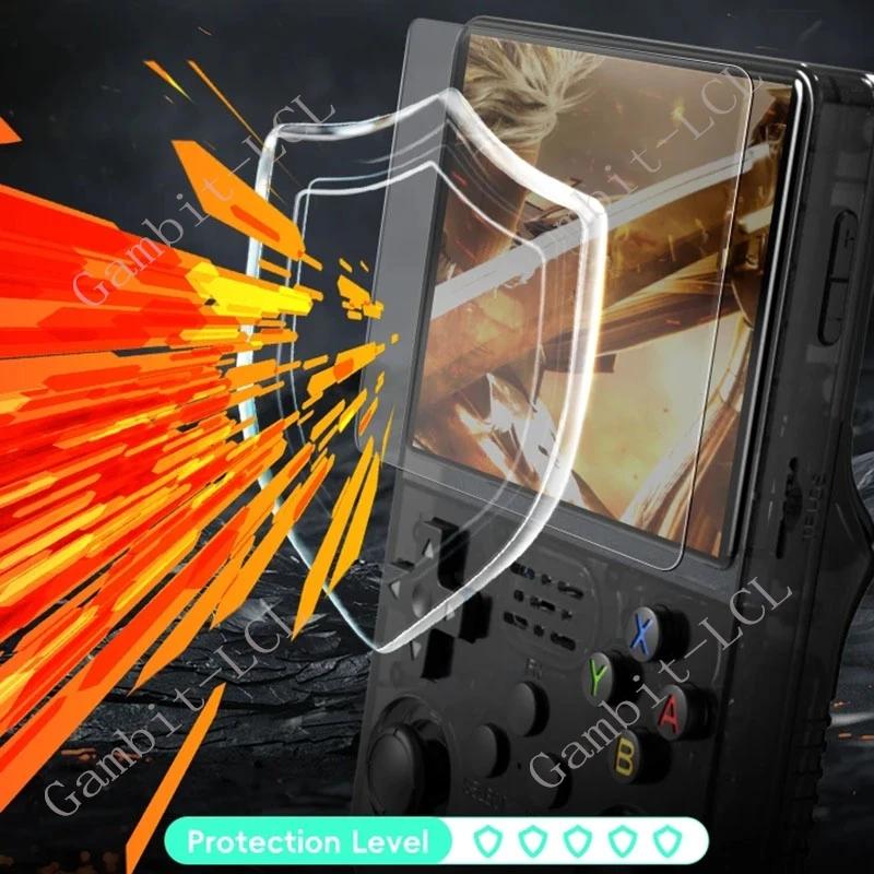 2-5 قطعة 9H HD الزجاج المقسى ل ANBERNIC RG40XX H وحدة تحكم بجهاز لعب محمول على RG40XXH RG40 XX H 4 بوصة واقي للشاشة غطاء الفيلم