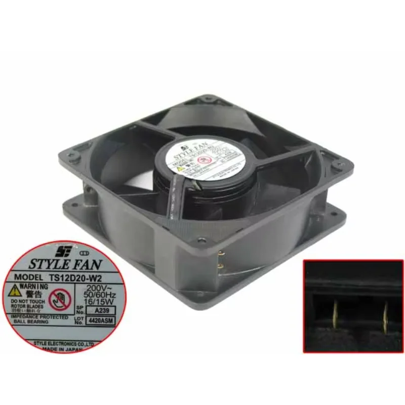 STYLE FAN TS12D20-W2  200V 16/15w 120x120x38mm Server Cooling Fan