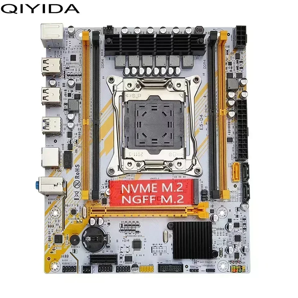 

Qiyida X99 Motherboard E5D4 LGA2011-3 PCI USB3.0 M.2 SSD SATA3 Support 4x DDR4 RECC NON-ECC Memory and Xeon E5 V3 V4