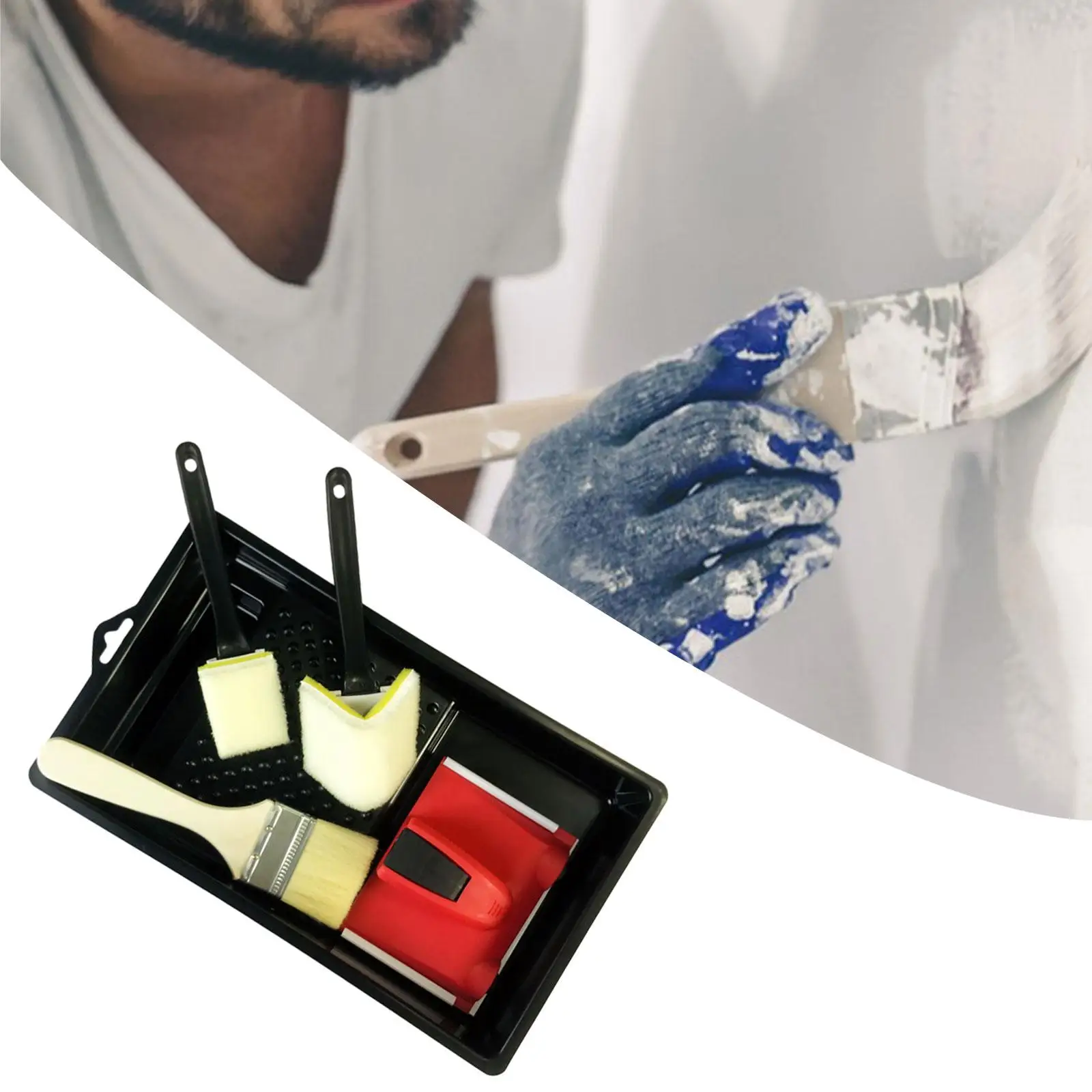 

Набор для окраски углов: валик-аппликатор для краев стен, подушка для углов стен и потолков, лоток для краски, кисти для углов