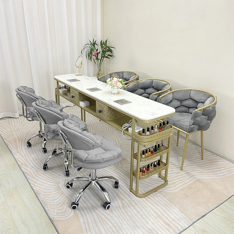 Organizer Professionals Nail Desk Chairs Storage Modern Nordic Nail Table Designer Art Tavolo Per Unghie Salon Furniture