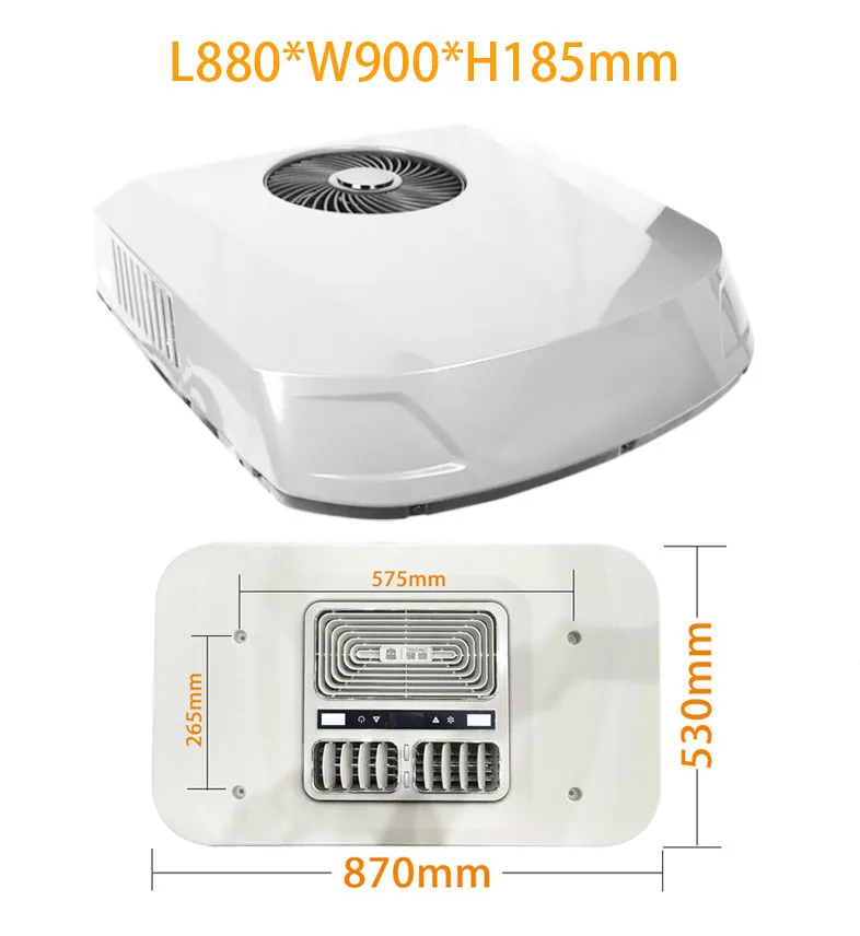 12v New Trends Car Portable Rooftop Copper Pipe Twin Rotary Air Conditioner Parking Cooler Sleeper 24V Truck Air Conditioner
