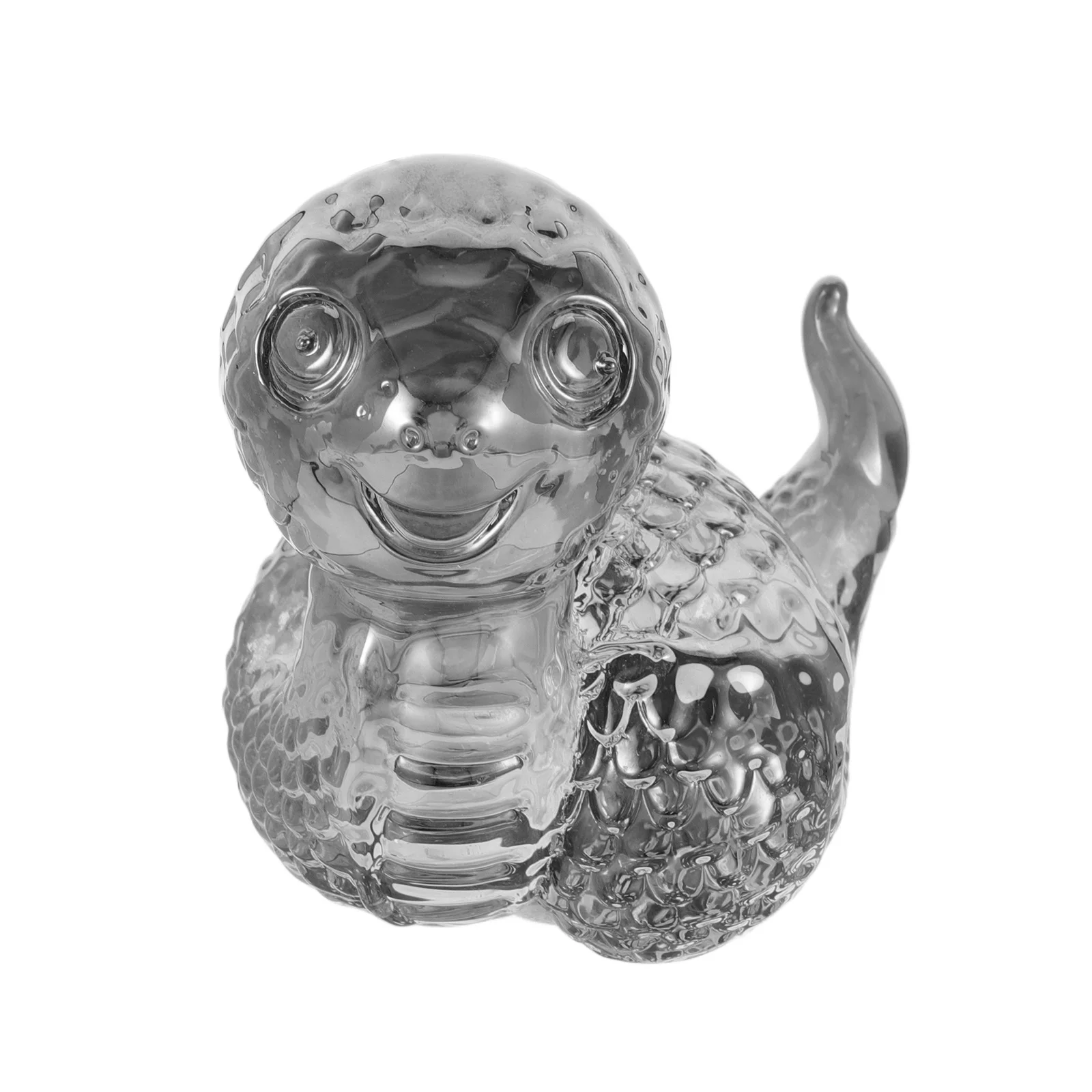 

Chubby Snake Baby Ornament Cute Cartoon Crystal Glass Animal Sculpture Handmade Year of The Snake Decoration Decor