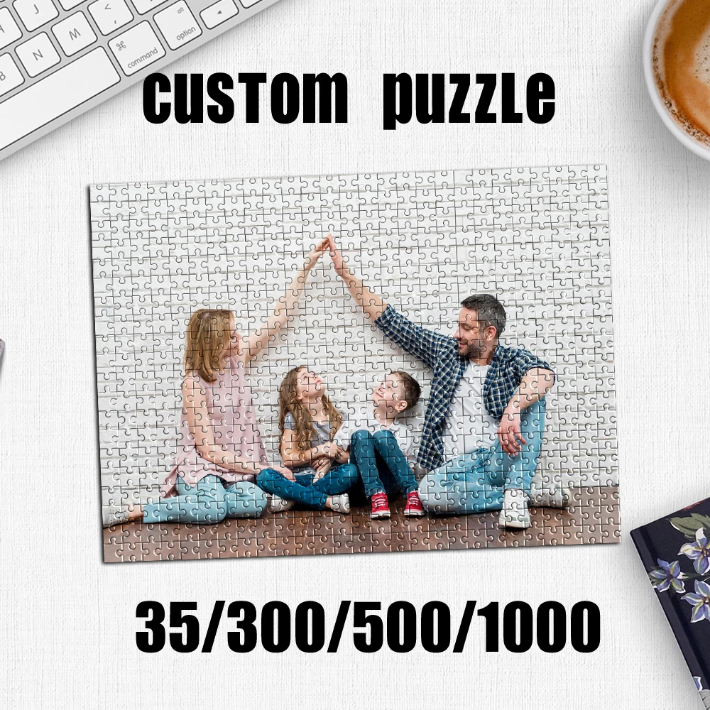 35/300/500/1000pcs Personalized Custom Photo Puzzle Family Photo Custom Photo Portrait Puzzle Handmade Birthday Gift