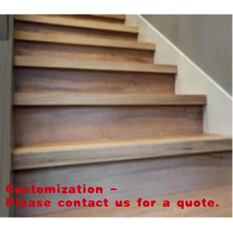 custom.American Oak Treads with Nosing Double Stringers Staircase Wood Riser Closed Steps Solid Timber Step Stairway Indoor